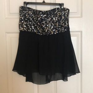 Strapless Sequin Top